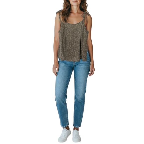 Levi's Tank Top Spaghetti Tie-Strap Sleeveless Blouse Flowy Womens Size Small - Picture 1 of 8